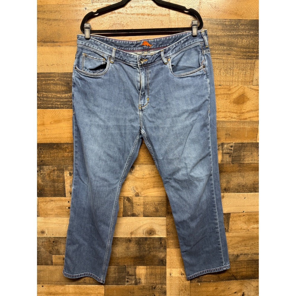 Tommy Bahama Denim Mens 40 Blue Jeans Medium Wash Straight‎ Leg Casual Pants